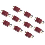 T 플러그 딘 커넥터 수 및 암 DC 500V 25-50A RC 취미 헬리콥터 리포 배터리 DIY 액세서리 로트당 20개 : 대영블루