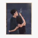 그날 밤, 일홍 그림 인테리어 거실 액자 : 라이크디즈