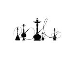 시샤 벽 스티커 커피 숍 창 장식 물 담뱃대 비닐 데칼, 편안한 흡연, 이스트 바 카페 G3284 : 넘버원웍스