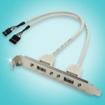 컴퓨터 USB2.0 2포트추가 PC뒷면 듀얼슬롯확장 브라켓 : 오늘도꾸준히