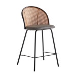 매장 가게 홈카페 펍 바 라탄등받이 스틸다리 높은 체어 의자 인테리어 : 홈앤퍼니