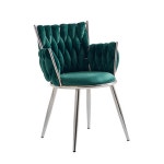 카페 거실 소품 벨벳짜임 자이언트얀 팔걸이 등받이 체어 의자 사무실의자 : 홈앤퍼니