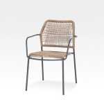 여름용 카페 매장 소품 체어 시원한 컬러 라탄등받이 스틸 의자 간이의자 : 홈앤퍼니