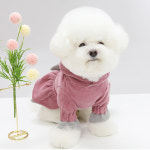 레드퍼피/배색 후드 원피스 : REDPUPPY