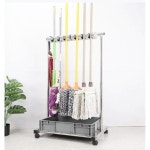 이동식 대걸레 도구함 건조대 화장실 걸레 걸이 청소 바퀴 타입1 3랙+고정다리 : 영천로컴퍼니