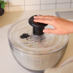 케어프린 야채탈수기 채소 음식 자동 물기제거 펌핑 샐러드 스피너 대용량 탈수 반자동 : 케어프린