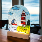 글라스데코 아크릴 무드등 만들기 조명 DIY 키트 풍경 도안 8종 : 아기자기우드