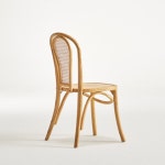 오크 월넛 원목 라운드 라탄등받이 편안한 주방 식탁용 의자 탁자의자 스툴 : 홈앤퍼니