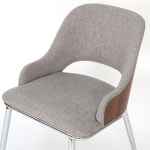 거실 소품 오브제 체어 그레이 패브릭 등받이 실버스틸다리 의자 중역의자 : 홈앤퍼니