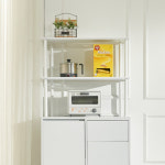 편의점그거 수납플러스 2칸 탕비실 모듈 선반 수납장 재활용 분리수거함 : 데코라인