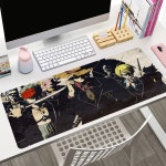 애니  애니메이션 O-원피스 몽키 D 루피 대형 게임용 마우스 패드 잠금 가장자리 두꺼운 컴퓨터 키보드 테이블 책상 매트 : 추추추상회