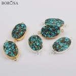 은목걸이 골드/실버 도금 천연 청록색 금펜던트 십자가팬던트 : 보2