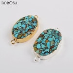 은목걸이 골드/실버 도금 천연 청록색 금펜던트 십자가팬던트 : 보2