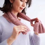 [COGIT] 토오스다케 화사한 니트 리본 목도리 머플러 (70~29cm) : 그린에버