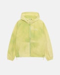 스투시 비치 쉘 웨이브 다이 바람막이 자켓 BEACH SHELL WAVE DYE 라임 : 블랙조이