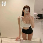 풀빌라 수영장 호캉스 바캉스 여행 수영복 온천 모노키니 호텔 바디수트 섹시 : 하니준메가