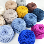 마크라메실 코바늘 뜨개 실 면로프 볼사 13컬러 손 뜨개질 : 하비스푼