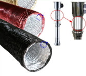 비엠지코리아 주름관 알루미늄 후드 자바라 닥트 호스 10M BMG코리아 은색103mm : AIRTECH 에어텍