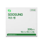 수성 일반 접은 거즈 4x4x8p 200매입 10x10cm 8겹 병원 소독 드레싱 : 닥터메디온