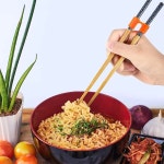 패션젓가락 사용 재사용 가능한 젓가락 트레이너 홀더 성인 초보자 훈련 작은 도우미 6 개 1 : 추추추상회