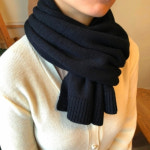 [COGIT] 2Way Knit Cape Stole 니트 케이프 & 스톨 / 블랙 : 그린에버메디신