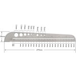 공예도구 스테인레스 스틸 자 라운드 템플릿 각도기 DIY 가죽 공예용 측정 도구 1 개 : 호호호컴퍼니
