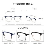 CAPONI 남자 순수 티타늄 안경 프레임 비즈니스 스타일 지원 사용자 정의 학위 J1905 : 호호호컴퍼니