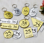 SM  락커키링 사물함 열쇠고리 키홀더 필라테스 헬스 번호 숫자 병원 : whitemall