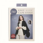[COGIT] 2Way Knit Cape Stole 니트 케이프 & 스톨 / 블랙 : 그린에버메디신