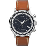 Timex TW2V30800VQ 워터버리 클래식 크로노 남성용 가죽밴드시계 40mm : 보다 BODA