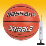 낫소 농구공 6호 7호 사이즈+펌프 드리블 실내 야외 농구공 아웃도어 : 인사이드풋볼