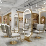 미용실경대 장식 거울 욕실 품질 유리 램프 골드 샤워 화장품 전신 스마트 홈 : 엄여사