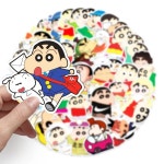 짱구스티커 크레용 신짱 카와이 캐릭터 장식 스티커 애니메이션 귀여운 가방 태블릿 PC 방수 문구 보상 선물 : 호호호컴퍼니