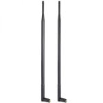 무선 네트워크용 와이파이 안테나, 2X 12DBI, 2.4G, 5G 듀얼 밴드, 고이득 장거리 RP-SMA 커넥터 포함 : 02대흥