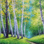 숲속의 산책로 2 - 대형 유화그림 거실액자 풍경화 : 아트모션