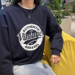 빈티지맨투맨 쭈리맨투맨 네이비맨투맨 : 디클로젯샵