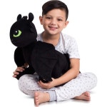 프랑코 키즈 침구 슈퍼 소프트 플러시 커들 베개 버디, 한 사이즈, 드래곤 이 없는 훈련법, 블랙 One Size : 트루센스몰