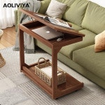 원형티테이블 거실탁자 바퀴가 달린 이동식 커피 모듈테이블 소파테이블 : ShooPick