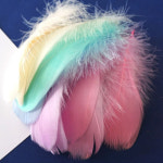 구스 깃털 100개 세트 드림캐쳐 자개모빌 썬캐쳐 마크라메 만들기 재료 : 하비스푼