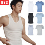 BYC 남자 런닝 메리야스 순면 민소매 반팔런닝 에어로쉬 기능성 : B Y C 중앙유통