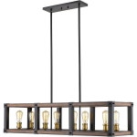 Z-Lite 472-8L-RM8 라이트아일랜드/빌리어드, 러스틱 마호가니 10.25x44.00x13.00 : 소울펄스