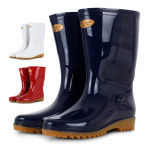 여성 긴 농사장화 흰색 빨간 여름 일장화 밭일 식당 : 트레이상점