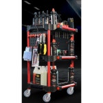공구 작업대 이동식 플라스틱 3층 카트 트롤리 선반 공업용 툴 다용도 타공판 공구박스 : 도울상사