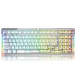 QSENN F98 RGB 풀윤활 유무선 기계식 키보드 (화이트) : 케이앤에스76