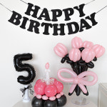 로나파티 요술 풍선 꽃풍선재료 블랙 핑크 튤립 꽃다발 DIY 만들기 선물 기념일 : RONA PARTY