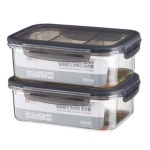 코멧 BPA FREE 클리어 밀폐용기 칸막이 반찬통 900ml : 느끼미야