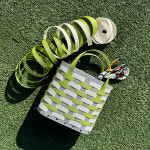 에코 페이퍼 종이 밴드 위빙 가방 백 DIY 이지 크래프트 직조 바구니 만들기 짜기 아트 공예 : 또티