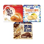 청우 오리지날찰떡쿠키215g+유자치즈케익190g+쫀득초코칩240g 각 1개 : 냠냠상회.