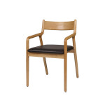 HENP4D 원목 애쉬 인조가죽 쿠션 체어 : 히트가구