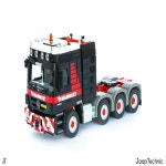 미니피규어 닌자고 중국레고 소형 입자 빌딩 블록 기술 트럭 트레일러 헤드 대형 전기 원격 제어 어셈블리 moc-6075 조립 : 남극마켓